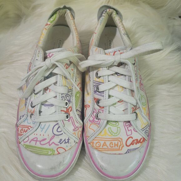 Coach Shoes - Coach Barrett Graffiti Shoes Sneaker Women's Size 8.5